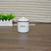 China Factory Best Price Metal Enamel Canister Set,Storage Set With Lid